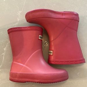 Good condition pink toddler Hunter rain boots